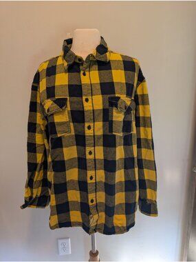 Checkered Flannel Shirt By Nova Men Large Lumberjack